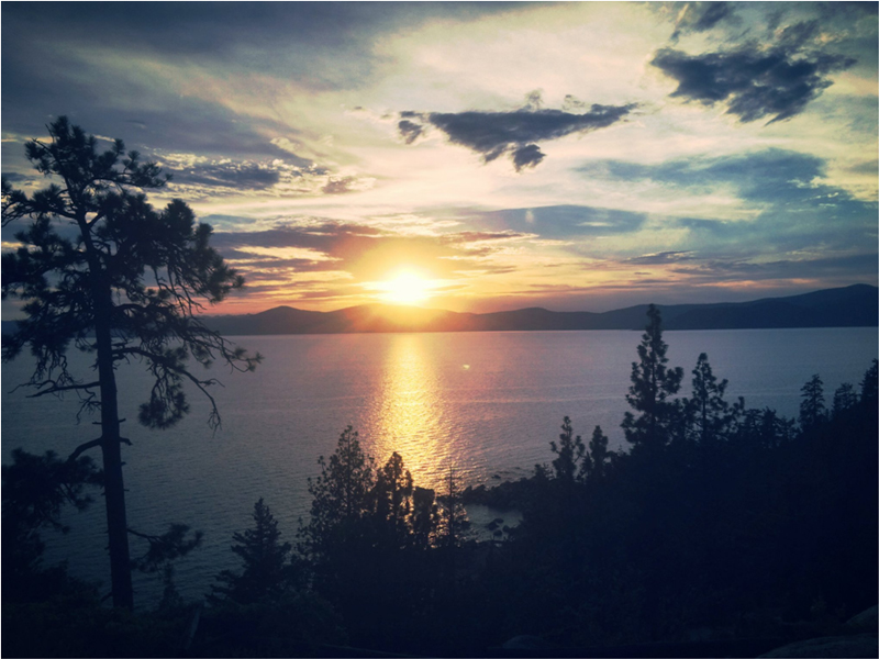 Sunset over Lake Tahoe.